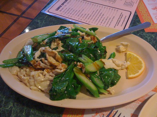 Chicken with Chinese broccoli
